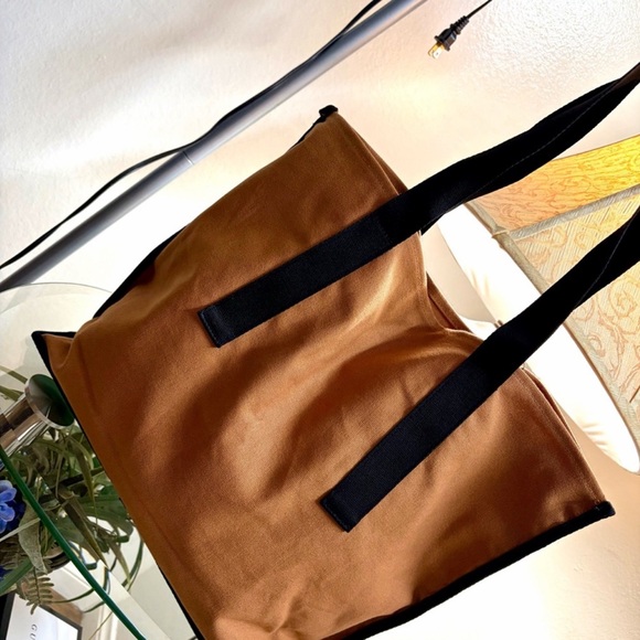 MCM Tan and Black Logo Tote - Picture 6 of 12